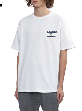 IT SEQUEL男装宽松短袖T恤新款简洁休闲风标签装饰圆领半袖ST02MQ