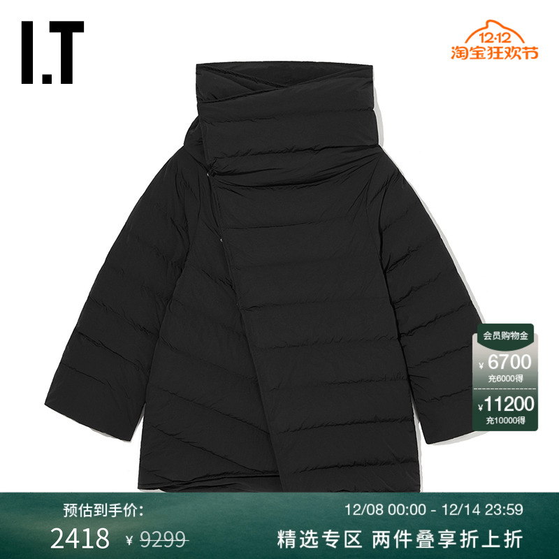 ITCUKOVY廓形大翻领羽绒服