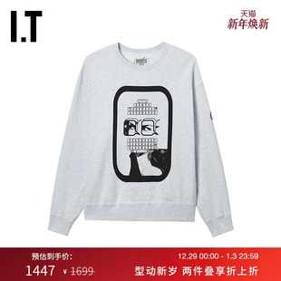 C.E男装 饰套头衫 休闲圆领卫衣新款 潮流图案装 上衣28CS01MP 个性