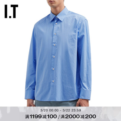 ITSUNFLOWER纯色长袖衬衫