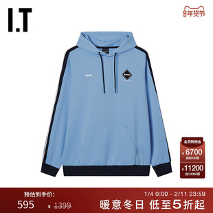 IT F.C.REAL BRISTOL男装连帽卫衣新款活力运动风条纹边饰连帽衫