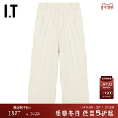 rag 纯色直筒裤 露踝休闲裤 简约基础款 bone女装 新款 03P700XP