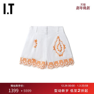 Simone 复古宫廷风刺绣休闲裤 Rocha女装 新品 4069T4XK 高腰短裤