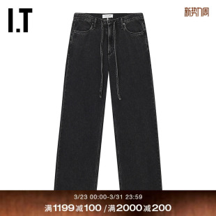 bone女装 牛仔裤 长裤 时髦摩登系带直筒裤 新款 ANH1FAXQ rag