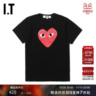 COMME des GARCONS川久保玲 短袖 PLAY 女装 T恤春夏休闲 CDG