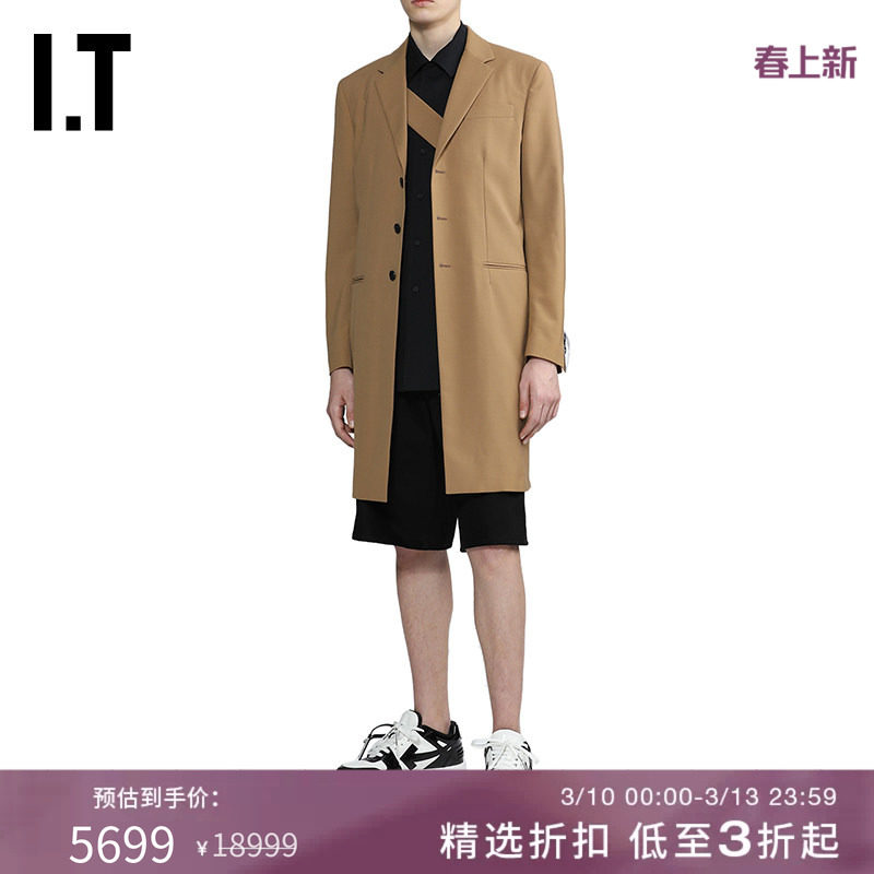 IT OFF-WHITE&trade;男装中长款西装大衣外套RC1620MI