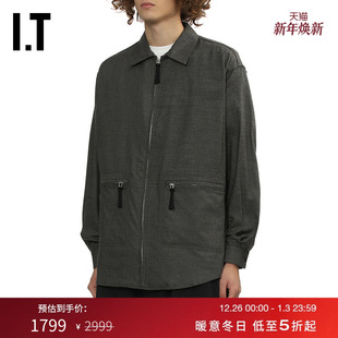 des COMME GARCONS HOMME男装 帅气有型 细格纹翻领拉链衬衫 CDG