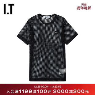 COMME PLAY des GARCONS川久保玲情侣款 上衣 渔网镂空短袖 CDG