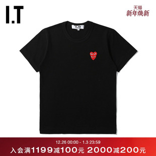 COMME PLAY des GARÇONS川久保玲女装 T恤潮流爱心缝 短袖 CDG