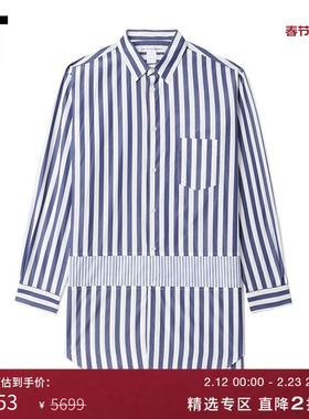 IT CDG COMME des GARÇONS SHIRT男装中长款条纹衬衫时尚潮男衬衣