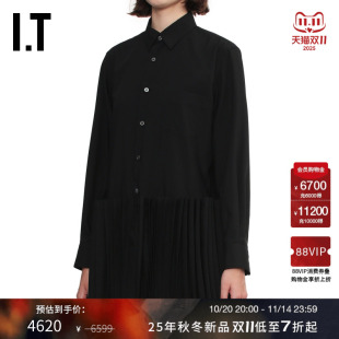 des COMME GARCONS女褶裥拼接纯色长袖 衬衫 日系设计感 新款 CDG