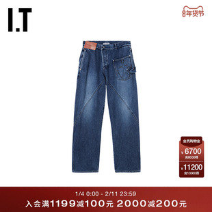 IT JW Anderson男装牛仔裤长裤新款复古有型宽松直筒裤012649MQ
