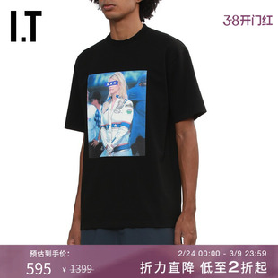 IT GOD SELECTION XXX男装宽松短袖T恤新款时尚潮流照片印花半袖