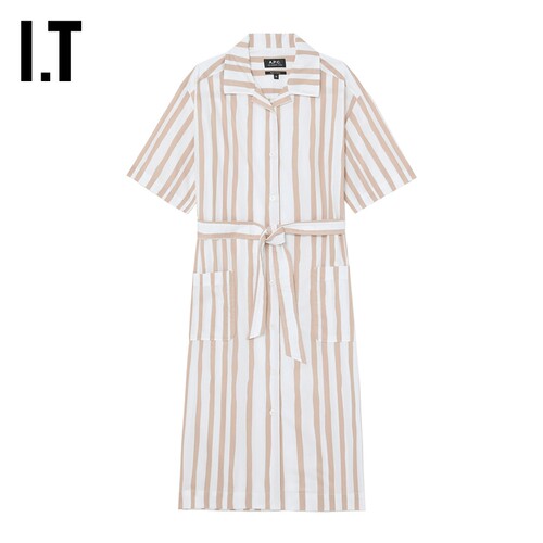ITA.P.C.短袖条纹连衣裙