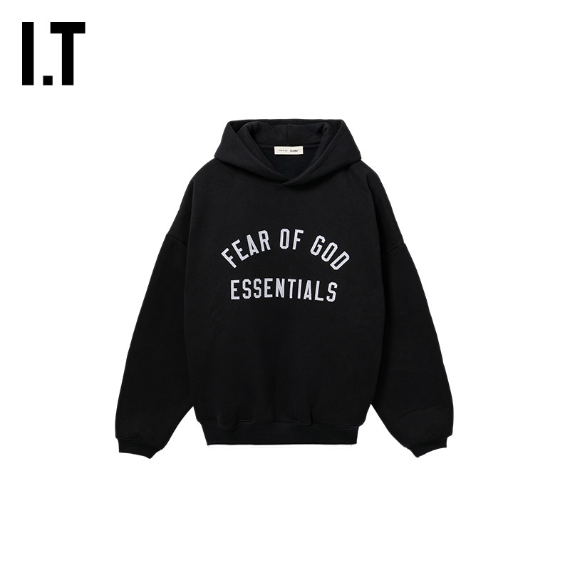IT ESSENTIALS男装连帽卫衣新款潮流个性logo缝饰连帽衫926991MQ