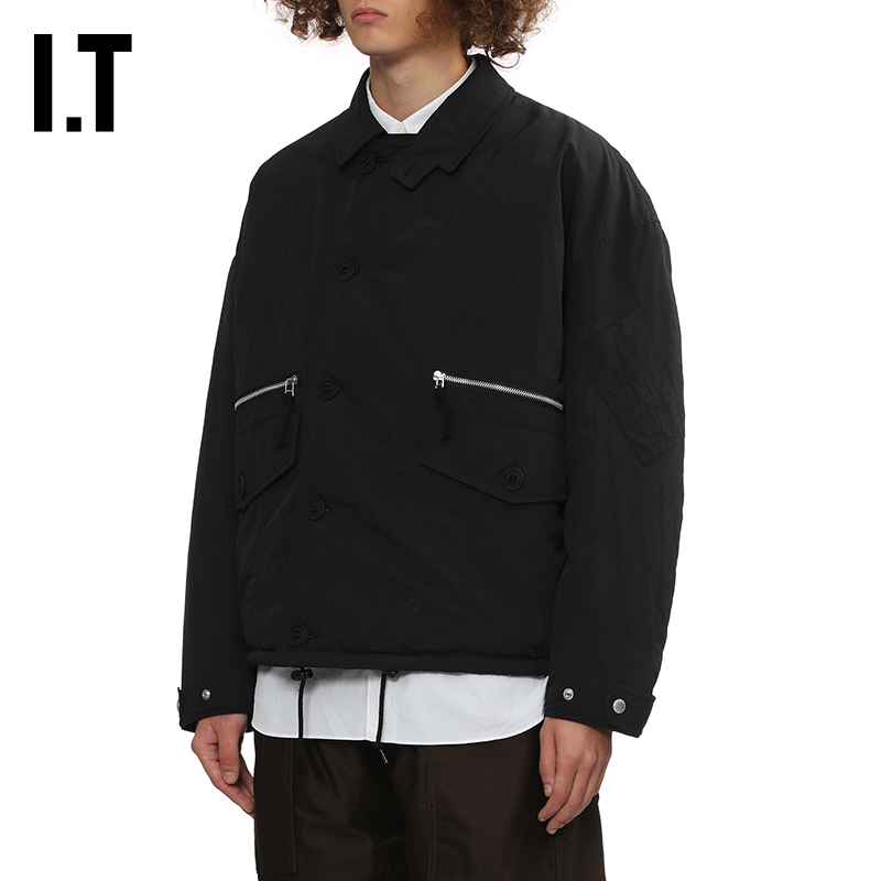 IT翻领夹克潮流有型纯色外套