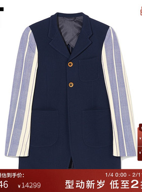 IT Wales Bonner男装西装夹克新品时尚条纹拼接西服外套04599MK