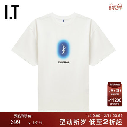 IT ADER error女装短袖T恤新款简洁时尚logo图案装饰半袖STS8OWAO