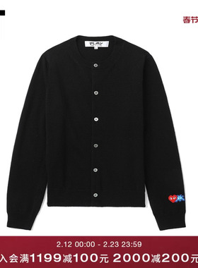 IT CDG PLAY COMME des GARÇONS川久保玲女装直排扣羊毛针织开衫