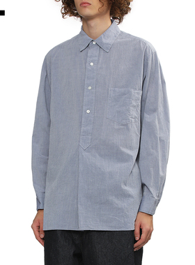 IT BLURHMS男装长袖衬衫新款简洁通勤款翻领衬衣5S7F25MP