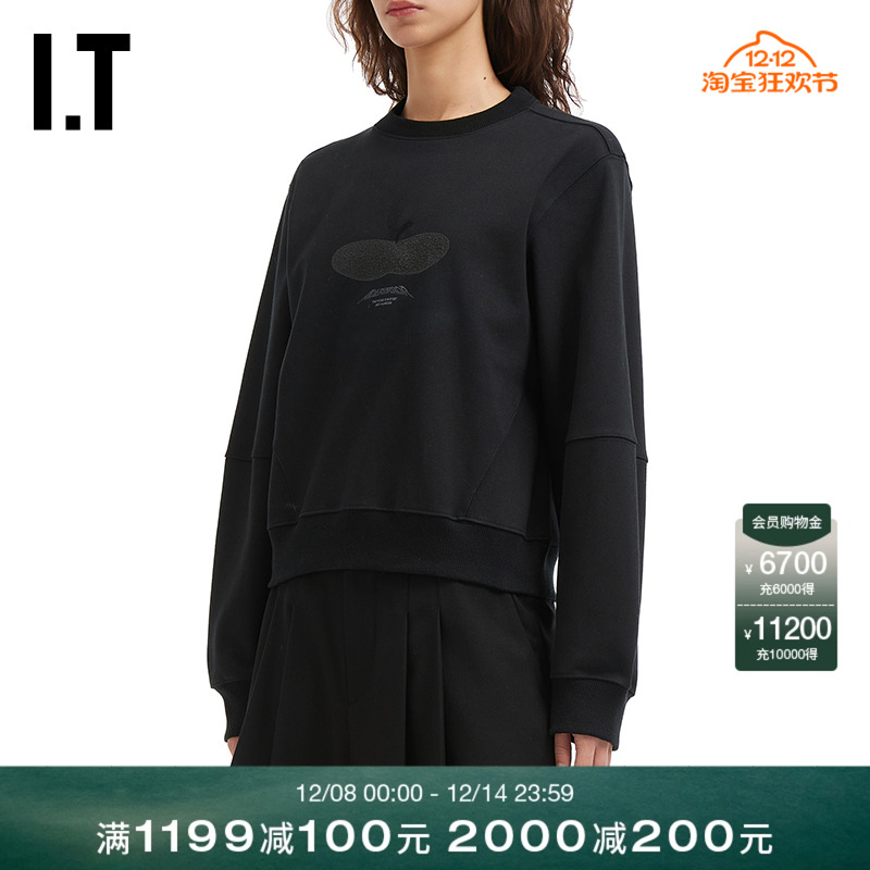 IT ADER error女装圆领卫衣新款简约个性休闲套头上衣W005BKXP