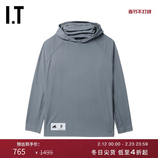 IT DESCENDANT男装连帽长袖T恤新款运动风尚合身高领上衣SCSM22MM