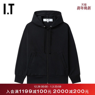 CDG GARCONS川久保玲情侣款 PLAY des 纯色连帽拉链卫衣 COMME