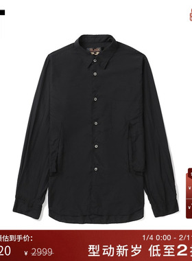 IT CDG COMME des GARÇONS HOMME BLACK情侣款挖剪设计长袖衬衫