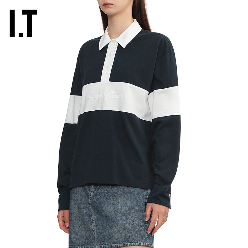 ITrag&bonepolo领长袖上衣