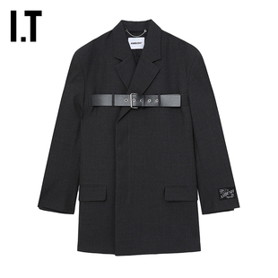 IT AMBUSH女装廓形西装夹克新款摩登复古饰绊带西服长外套E0412XL