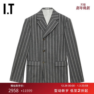 des GARCONS HOMME 竖条纹羊毛呢西装 COMME PLUS男装 夹克 CDG