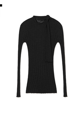 IT Philosophy di Lorenzo Serafini女装饰领带竖纹坑合身针织衫