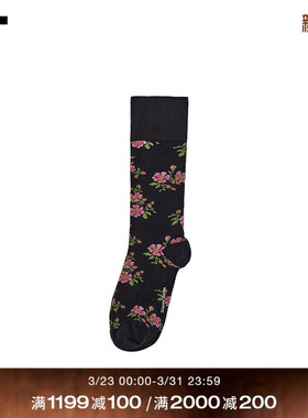 IT Simone Rocha女款中筒袜新款花朵图案装饰休闲袜女袜SOCK70XQ