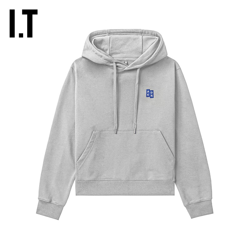 IT ADER error女装纯色连帽卫衣新款简约休闲饰logo连帽衫HD1GRXM