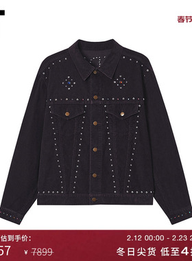 IT NEEDLES男装灯芯绒夹克新款复古摩登铆钉钉珠装饰外套RW1675MP