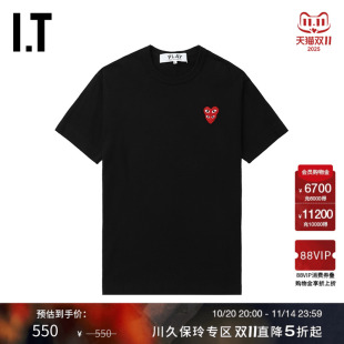 COMME PLAY des GARCONS川久保玲情侣爱心logo装 T恤 饰短袖 CDG