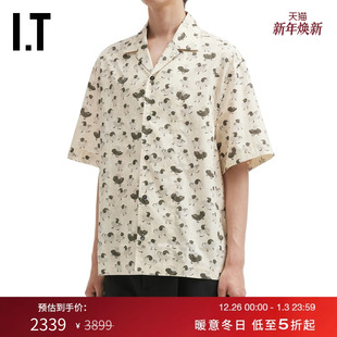 新款 衬衫 短袖 复古文艺风满幅图案花衬衣200691MP JACQUEMUS男装