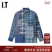 日潮文艺裁布拼接格子上衣RW3985MP 新款 NEEDLES男装 格纹衬衫