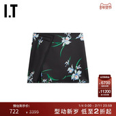 半身裙新品 N°21女装 时髦性感花卉印花开叉短裙一步裙92472AI