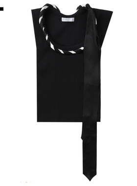 IT TOGA ARCHIVES女装大圆领修身背心新款时尚随性不对称设计上衣