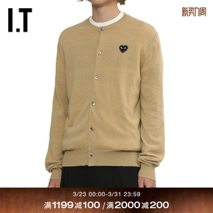 COMME PLAY des GARCONS川久保玲情侣款 圆领羊毛针织开衫 CDG