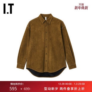 麂皮感长袖 LOVE女装 衬衫 新款 翻领上衣G8007XWP 复古时尚 WITTH