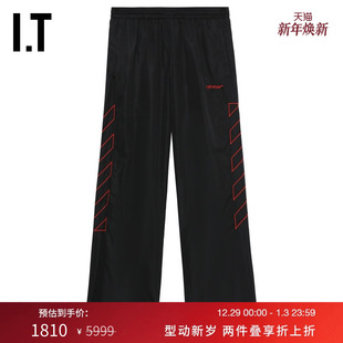 长裤 OFF F24M31MN 斜纹边饰阔腿裤 WHITE ABLOH™男装 VIRGIL