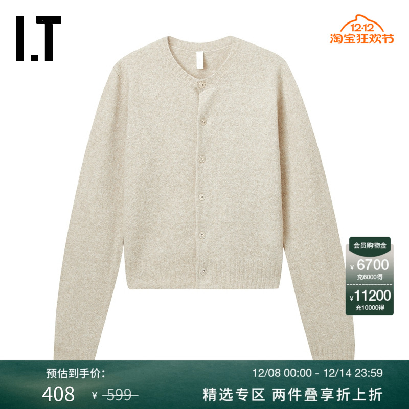 ITWITTHLOVE圆领排扣针织衫