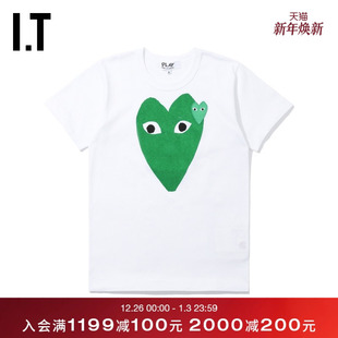 COMME des GARCONS川久保玲女装 饰短袖 PLAY 爱心logo装 T恤 CDG