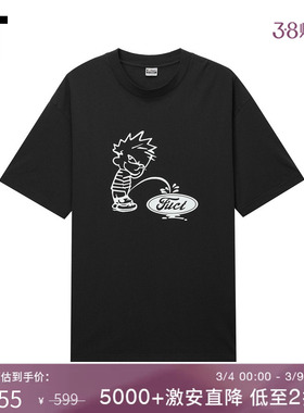 IT fuct男装圆领短袖T恤新款暗黑趣味卡通logo印花半袖MW0166NM