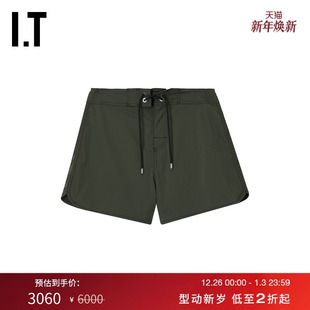 休闲短裤 新款 时尚 饰直筒裤 SANDER女装 酷感车线装 102J20XO JIL