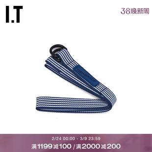 IT nanamica男款可调节机织条纹腰带新款时尚潮流配搭品RF210EMQ