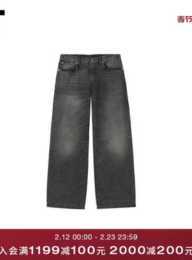 IT R13女装水洗磨白牛仔裤长裤新款时尚酷感宽松阔腿裤R13WD0XQ