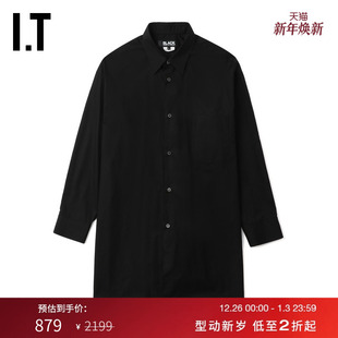 des GARCONS 宽松纯色衬衫 CDG 中长款 COMME BLACK情侣款 HOMME